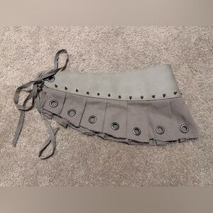 Belt with Pleated Skirt Panel by Darker Wavs (Dolls Kill)